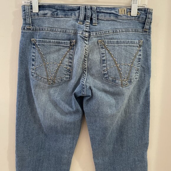 Kut from the Kloth Low Rise Jeans Womens 2 Blue Denim Katy Straight Stretch Y2K - Picture 4 of 12